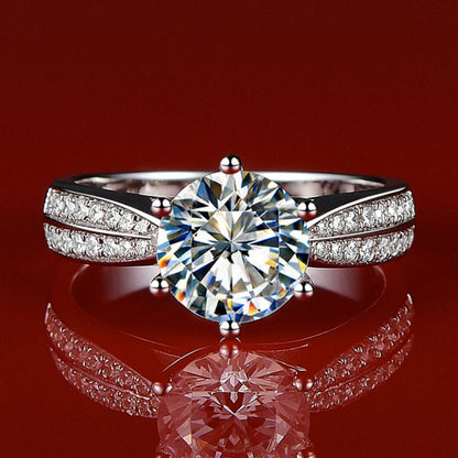 0.6 Carat Solitaire Moissanite Diamond Engagement Ring