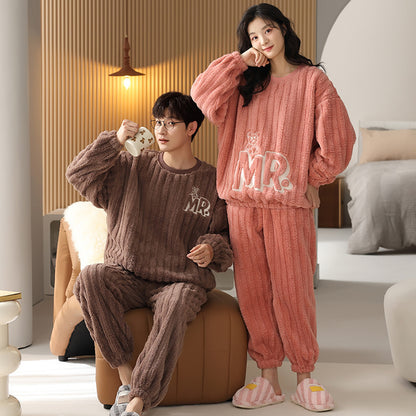Matching Winter Pajamas Set for Men and Women