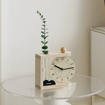 Nordic 3-in-1 Solid Wood Silent Table Clock