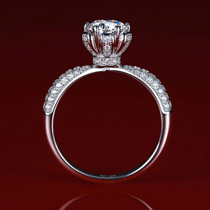 0.5 Carat Moissanite Diamond Wedding Ring for Her