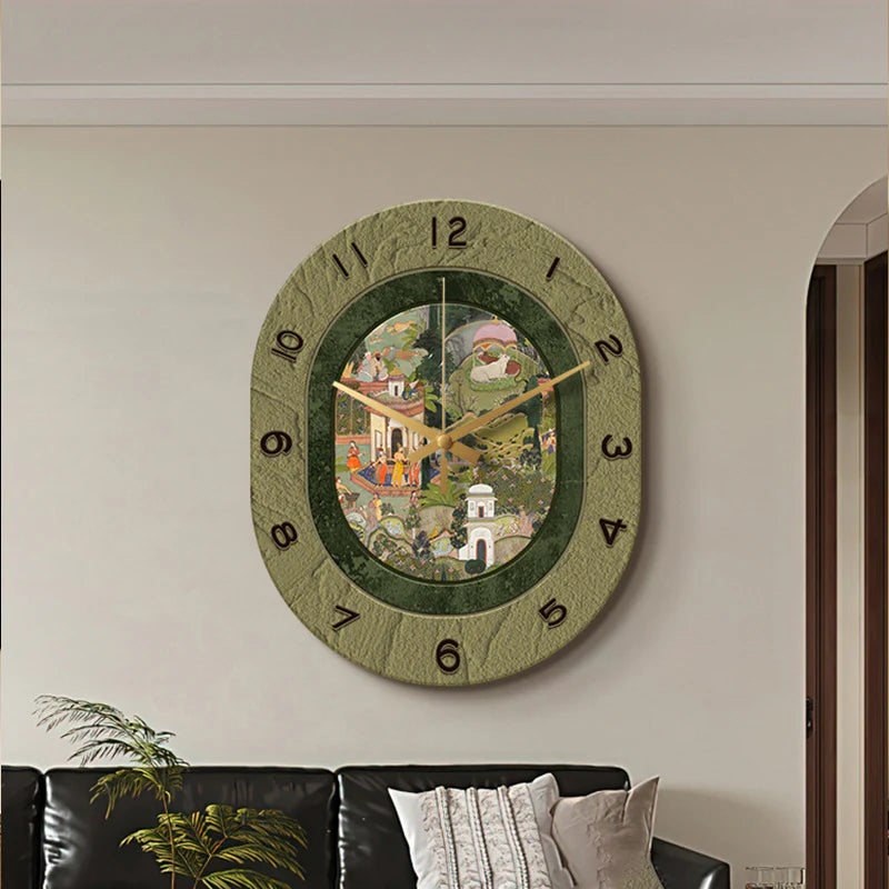 Art Deco Floral Silent Wall Clock – Mirror Acrylic