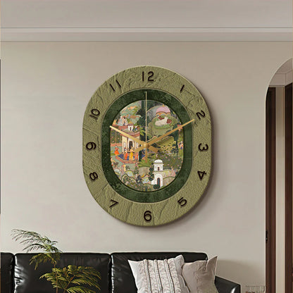 Art Deco Floral Silent Wall Clock – Mirror Acrylic