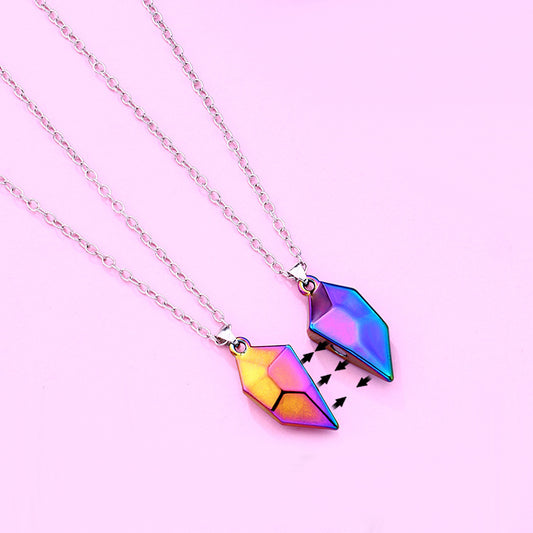 Magnetic Half Hearts Romantic Necklaces for Couples