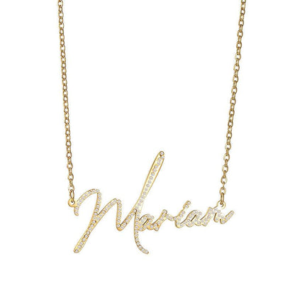 Custom Signature Diamond Necklace