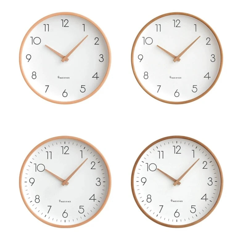 Nordic Solid Wood Analog Silent Wall Clock