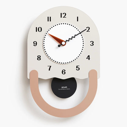 Modern Geometric Silent Pendulum Wall Clock