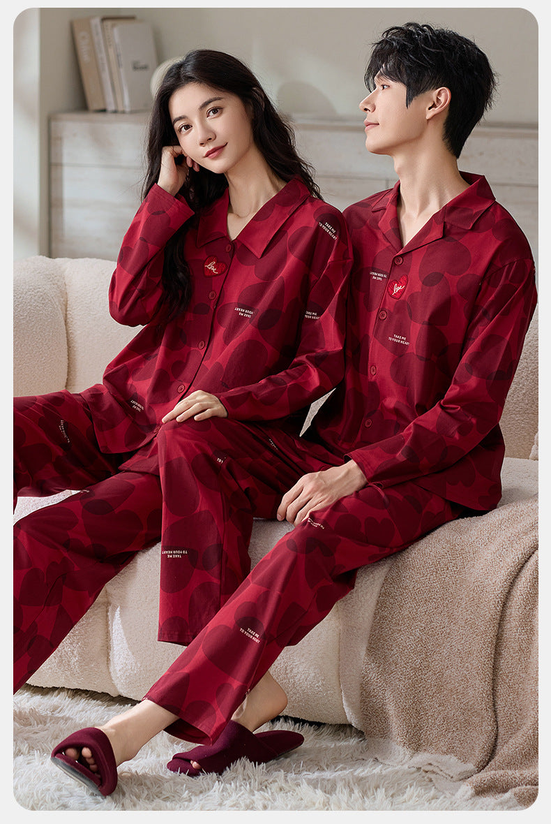 Matching Couple Pajamas Set – 100% Premium Cotton, Classic Button-Down Design