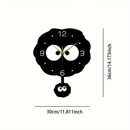 Cute Cartoon Kids Bedroom Silent Wall Clock – Playful & Colorful Design