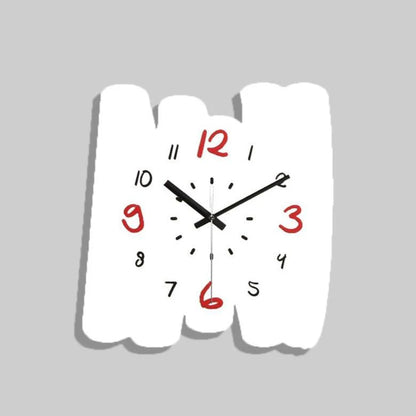 Paint Strokes Shaped Silent Wall Clock – Artistic Design