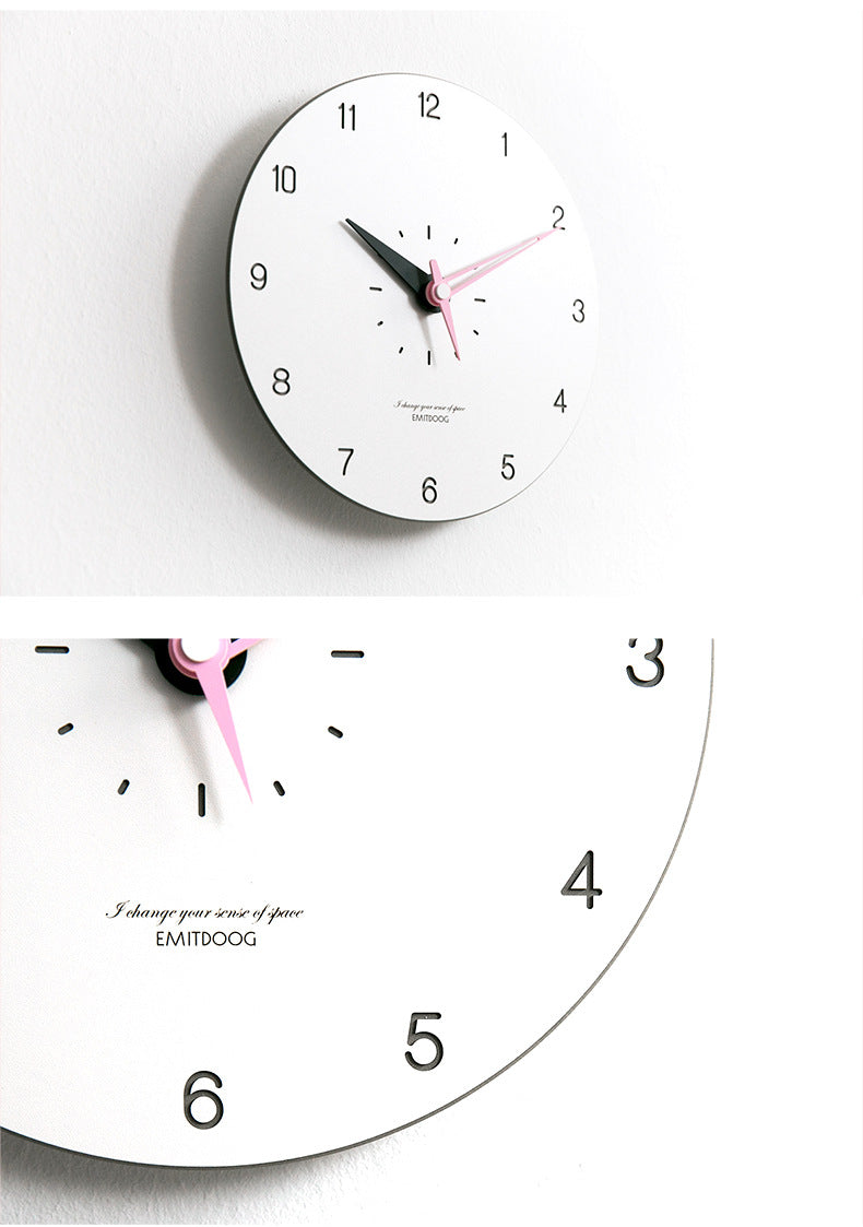 Minimalist Analog Silent White Wall Clock