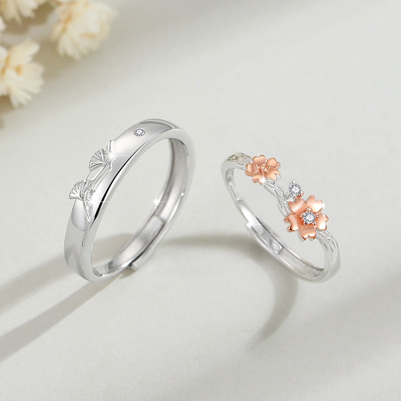 Custom 2 Pcs Set of Promise Rings for Couples