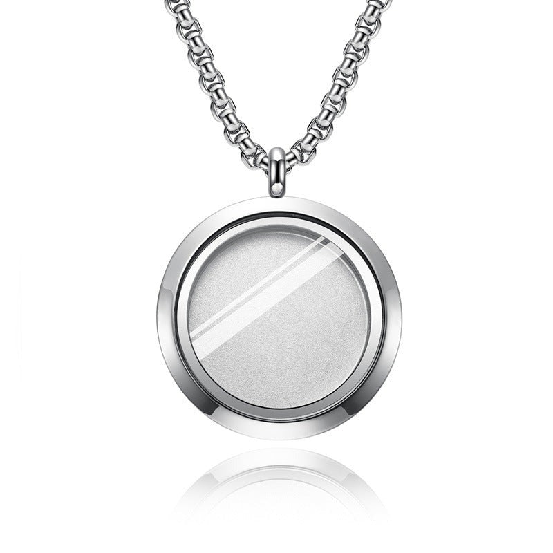 Custom Engraved Urn Cremation Mens Pendant Necklace