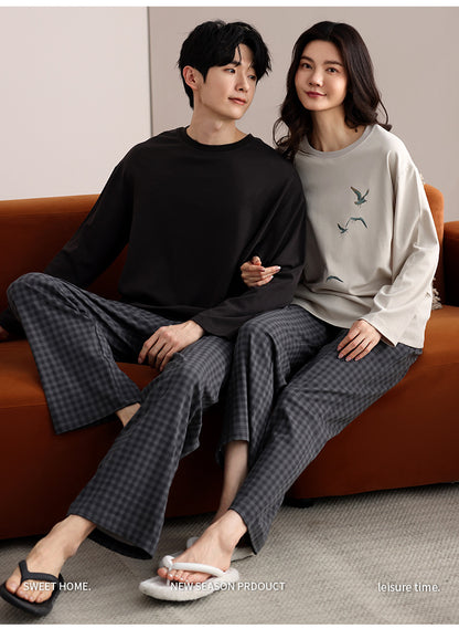 Gullei Minimalist Couple Pajamas Set – 100% Cotton, Relaxed Fit