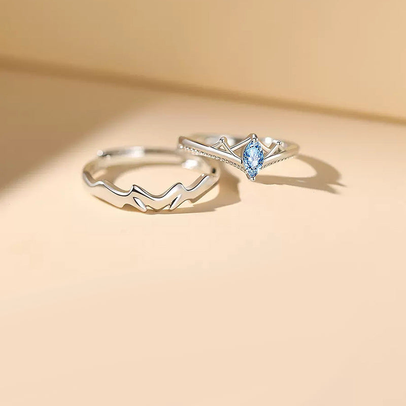 Engravable Princess and Devil Rings Set for Couples