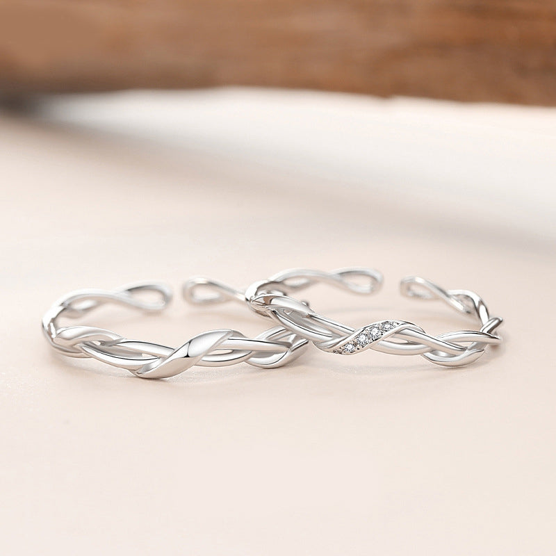 Matching Mobius Wedding Bands for Couples