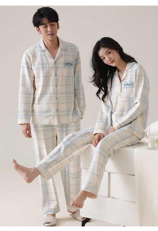 Matching Cotton Nightwear Pajamas Set for Couples