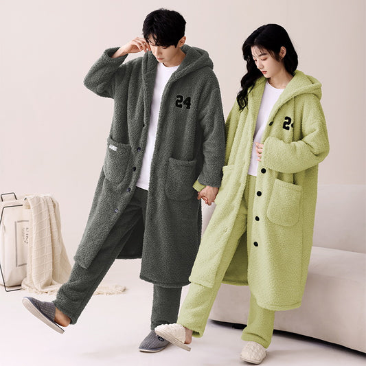 Winter Fleece Loungewear PJs Set for Couples