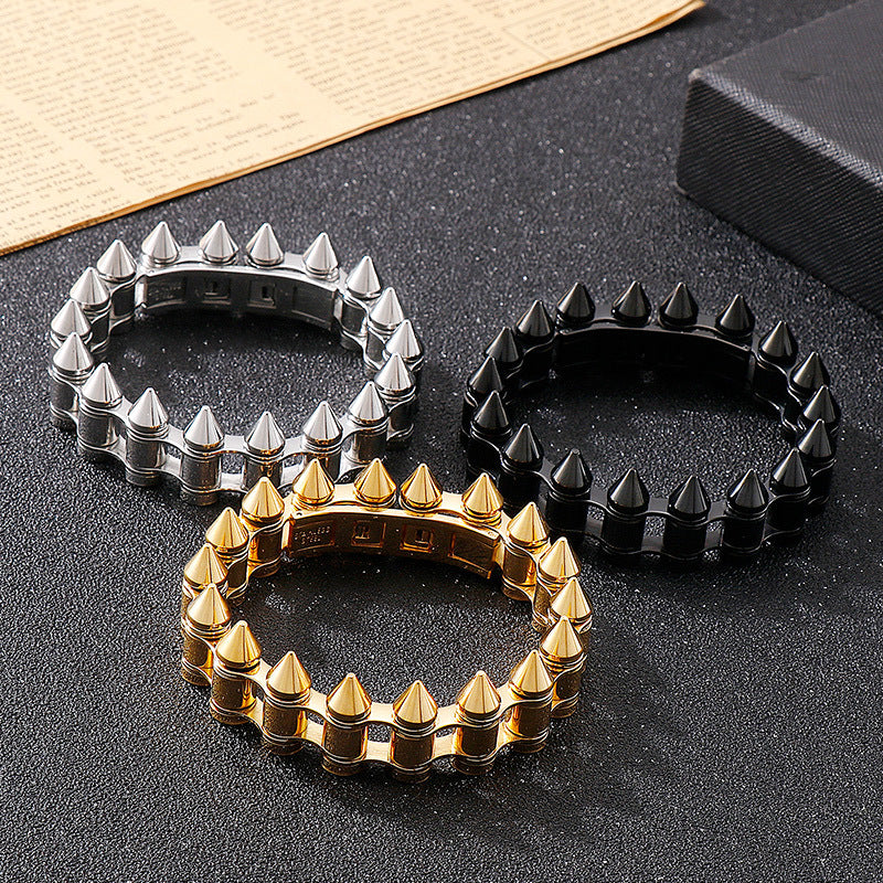 Bikers Style Bullets Mens Bracelet 20cm