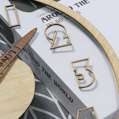 Modern Solid Wood Silent Wall Clock — 12" Acrylic + Wood