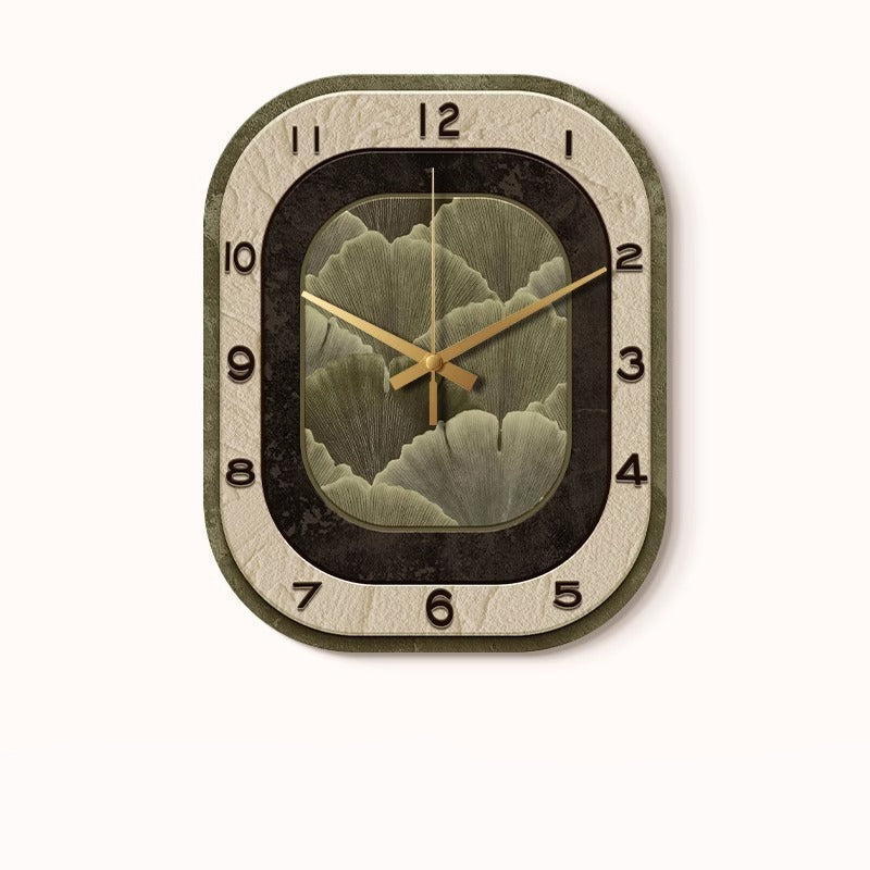 Art Deco Floral Silent Wall Clock – Mirror Acrylic