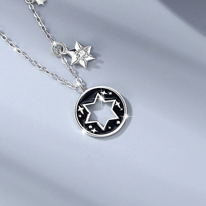 Stars and Moon Necklaces Set for Two - Sterling Silver