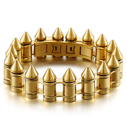 Bikers Style Bullets Mens Bracelet 20cm