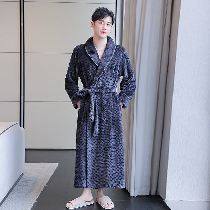 2-Piece Thickened Flannel Winter Robes for Couples