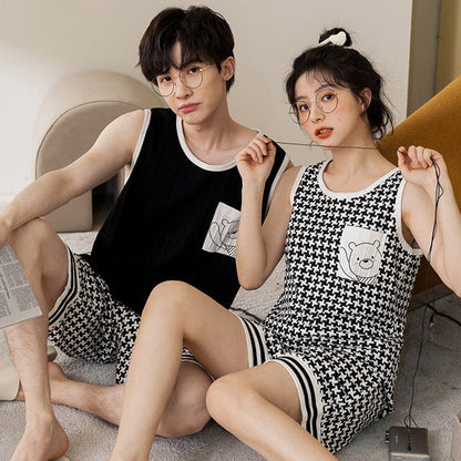 Cartoon Couple Pajamas: Fun & Cute Matching Summer PJs