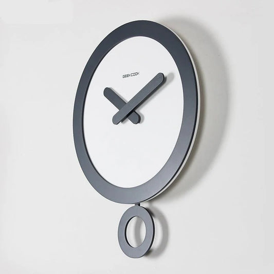 Modern Minimalist Pendulum Silent Wall Clock (13.8")