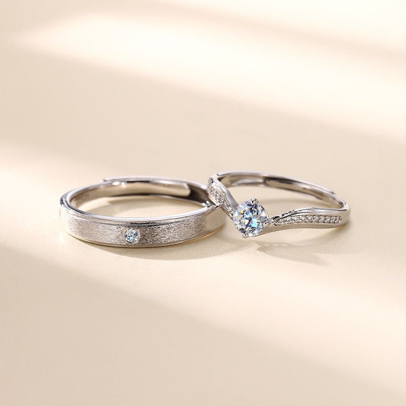 Matching Crown Wedding Rings Gift Set for Two