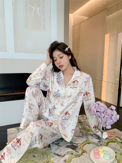 Cute Panda Print Pajama Set for Women - Gullei