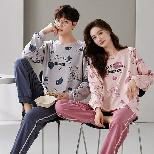 Couple Matching Holiday Pajamas Set for Two