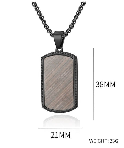 Custom Thick Chain Army Pendant Mens Necklace