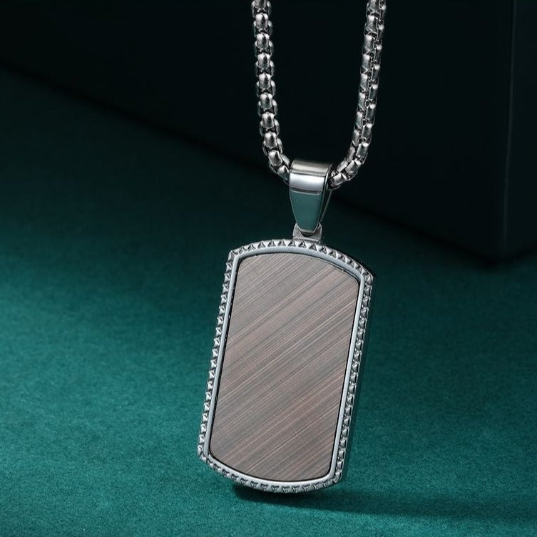 Custom Thick Chain Army Pendant Mens Necklace