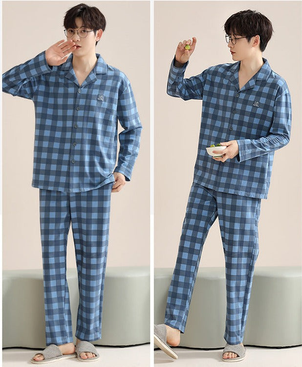 Couple Matching Cotton Pajamas Sleepwear Set