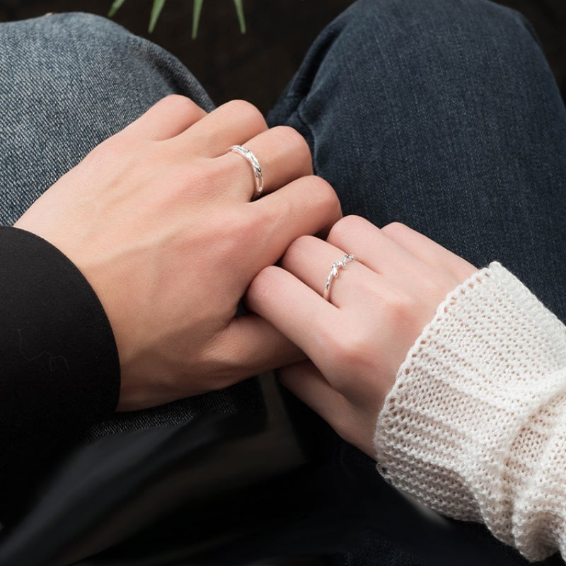 Personalized Matching Sterling Silver Rings Set for 2