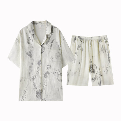 Dreamy Cloud Print Cotton Pajama Set for Couples