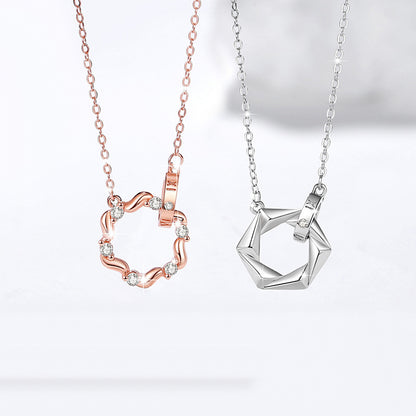 Interlocking Rings Matching Necklaces for Couples
