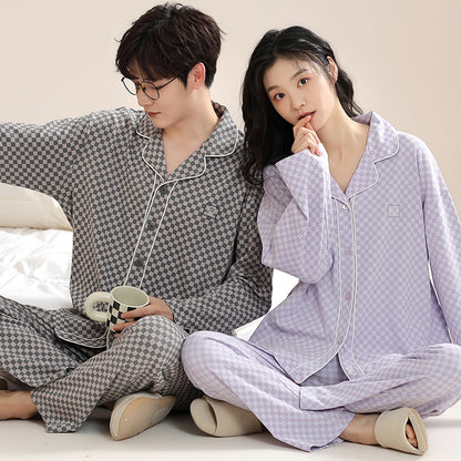 Matching Pajamas Set for Couples Black Pure Cotton – Gullei
