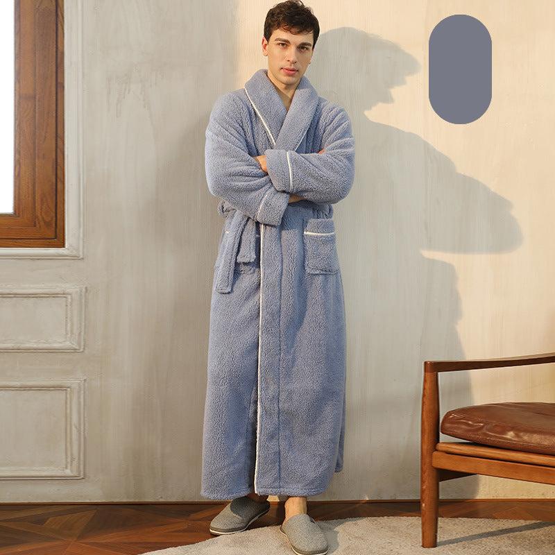 100% Premium Thickened Flannel Long Robe for Couples