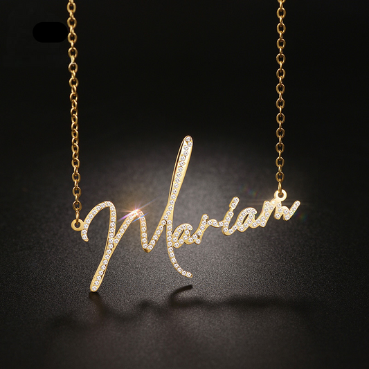Custom Signature Diamond Necklace