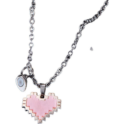 Engraved Magnetic Hearts Necklaces Set for Couples