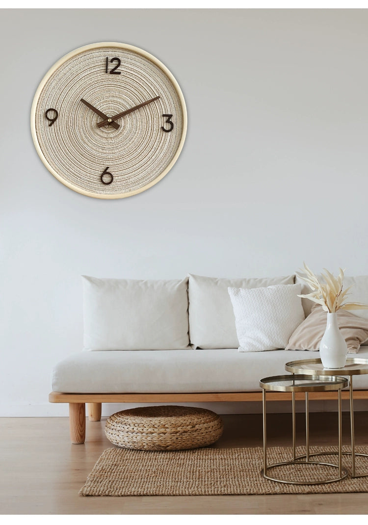 Nordic Style 3D Silent Analog Wooden Wall Clock