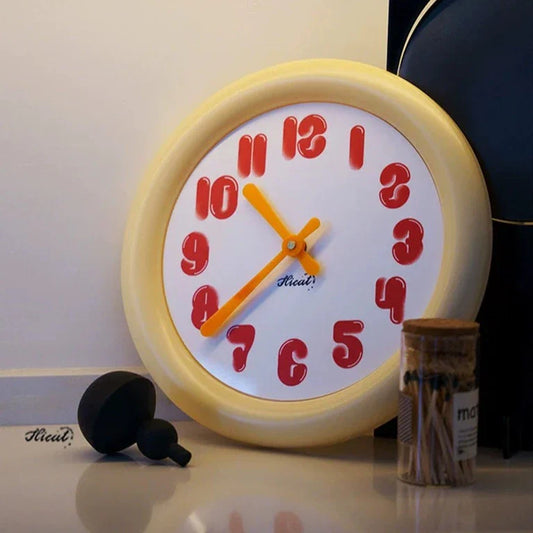 Round Silent Wall Clock – 12" (Non-Ticking)