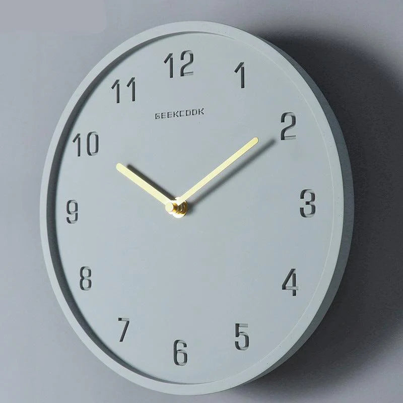Concrete Nordic Pendulum Silent Wall Clock (10")