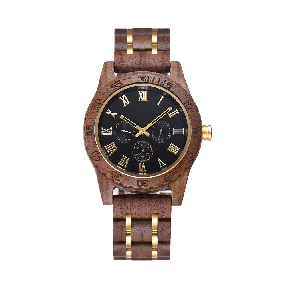 Customized Wooden Mens Analog Watch