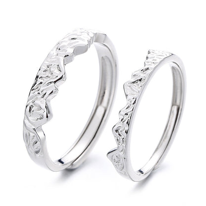 Custom Romantic Mountains Promise Rings Set