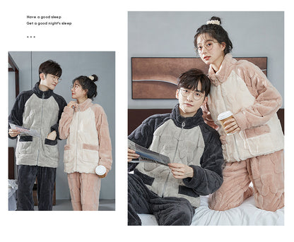 Matching Pajamas – Color-Block Fleece Zip-Up, Ultra-Soft Warmth