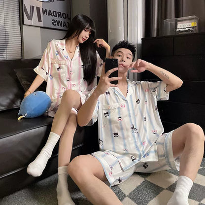 Cool Comfort: Fun Matching Summer Couple Pajamas