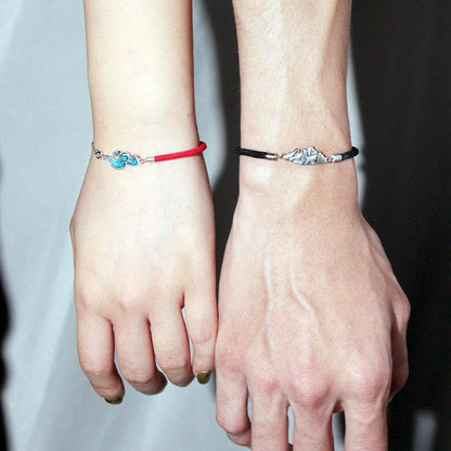 Ocean Mountains Promise Couple Bracelets Set